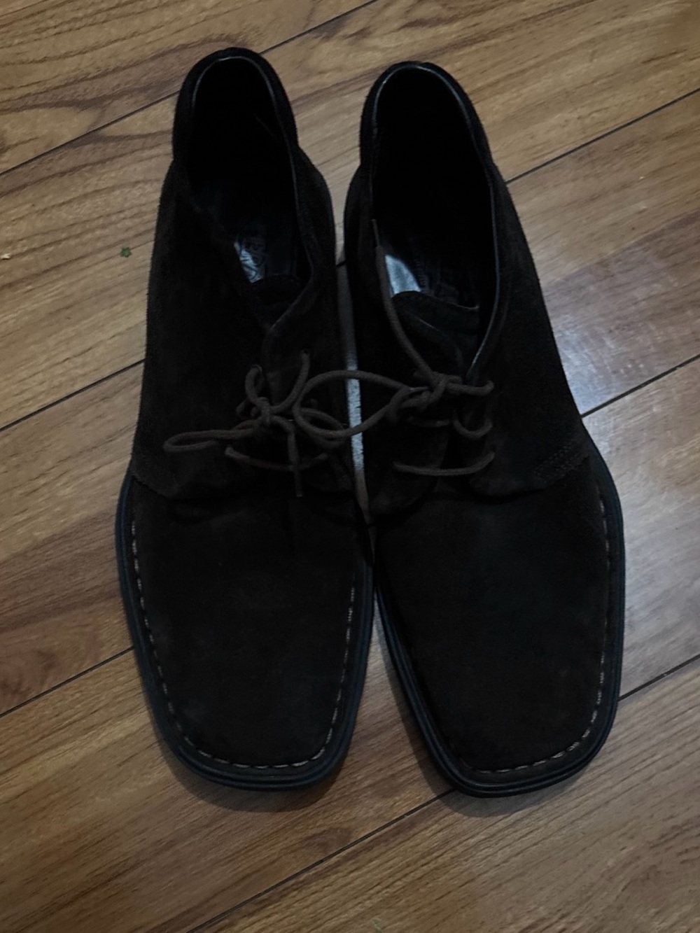 Salvatore Ferragamo Men's Dark Brown Suede Chukka  Made  in Italy 8.5 2E